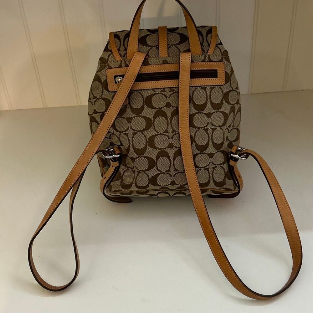COACH Signature Print Backpack - Picture 4 of 10